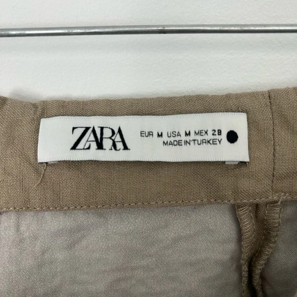 ZARA Military Green Mini Skirt With Side Cut Out Size M - Picture 4 of 4